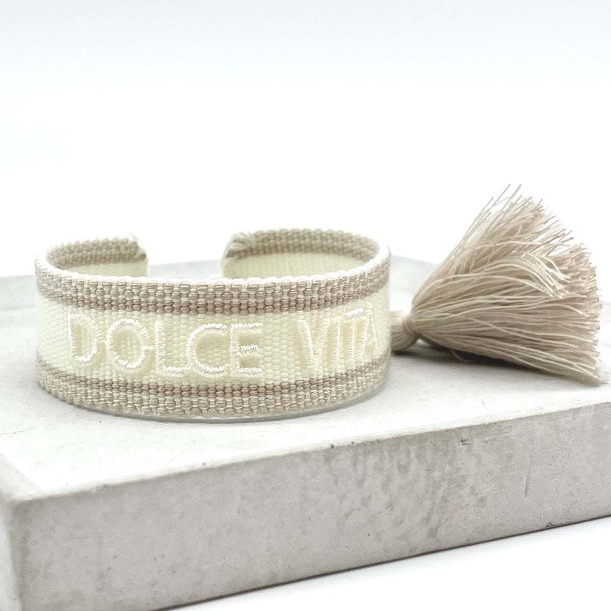 Armband DOLCE VITA Statement – gewebt & bestickt