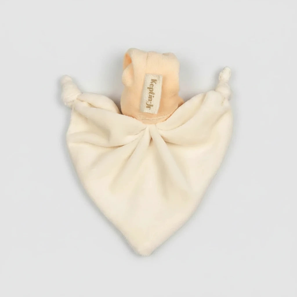 Baby-Schmusetuch & Kuscheltuch Rückseite in Apricot
