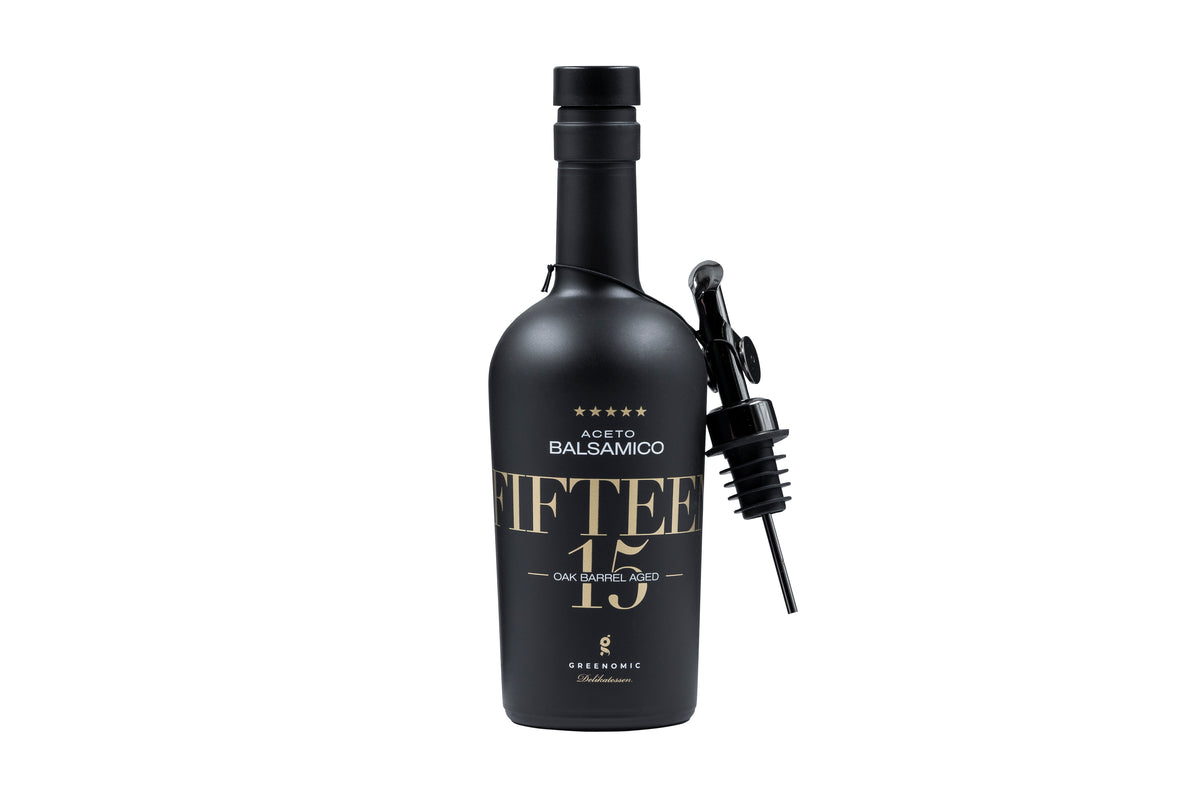 Balsamico FIFTEEN 375 ml in schwarzer Keramikflasche
