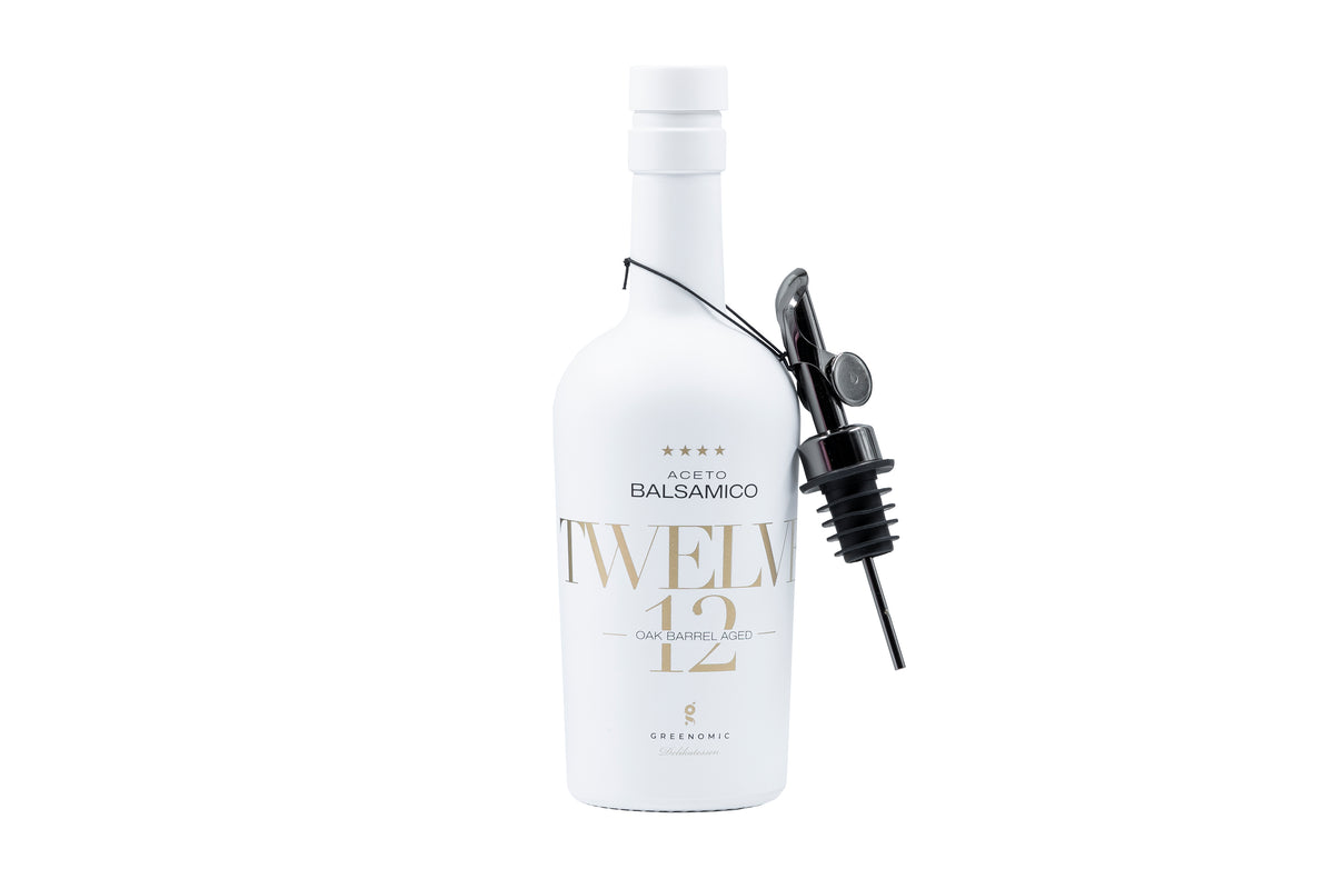 Balsamico TWELVE 375 ml in weisser Keramikflasche
