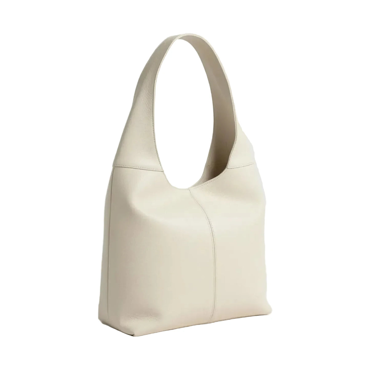 Beige Shopper-Ledertasche aus Echtleder Made in Italy