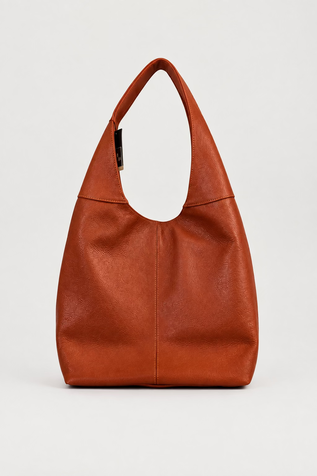 Cognac Shopper-Ledertasche aus Echtleder Made in Italy