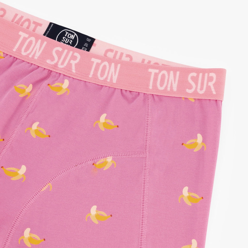 Detailansicht Herren-Boxershorts mit Bananen-Motiv

