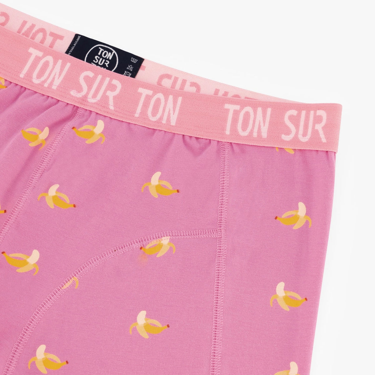 Detailansicht Herren-Boxershorts mit Bananen-Motiv
