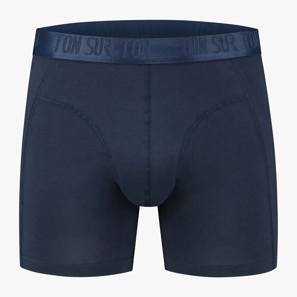 Dunkelblaue Herren-Boxershorts aus Bio-Baumwolle
