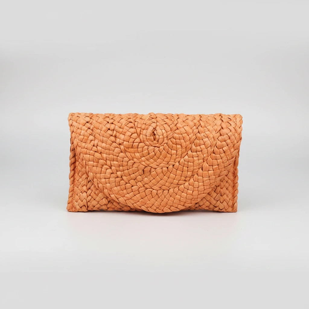 Gewobene Clutch Orange – Frontansicht – el encanto