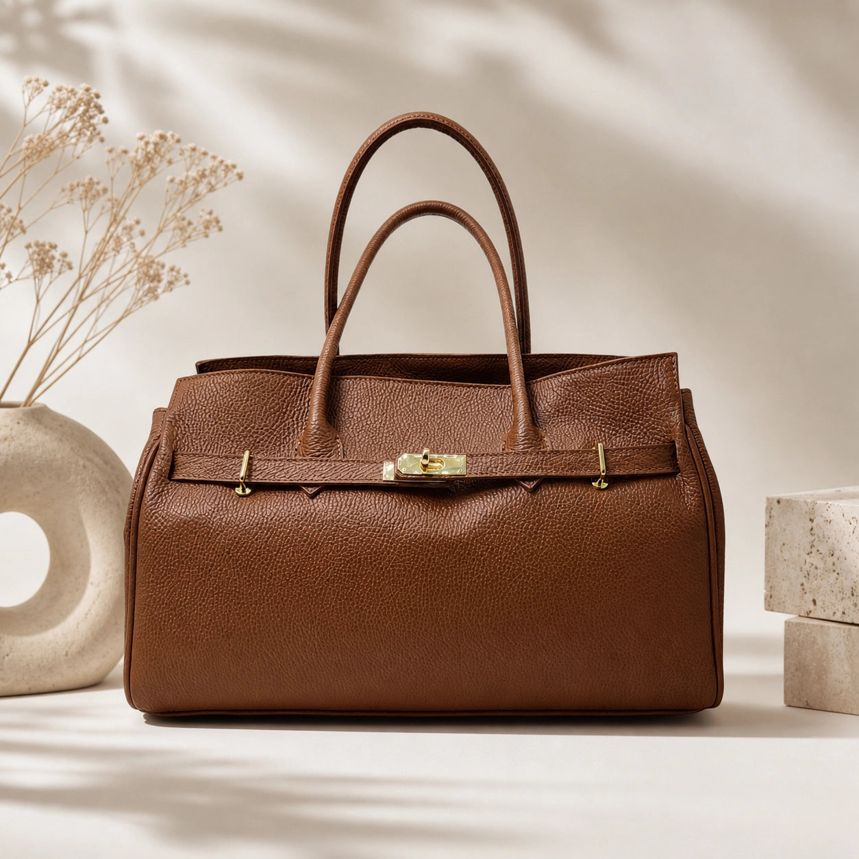 Braune Handtasche und ausgewählte Accessoires bei el encanto Concept Store Zürich